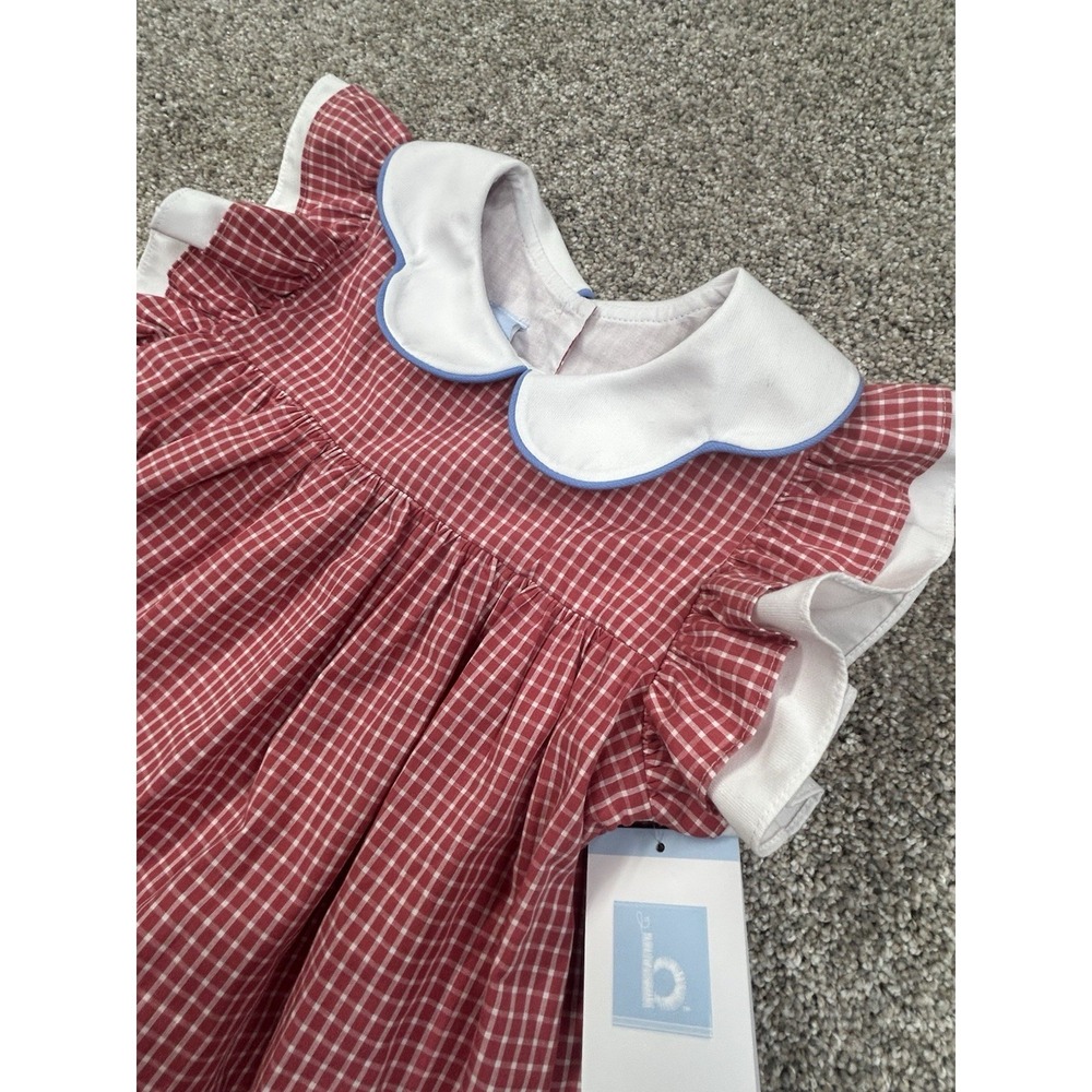 New Kitt Dress by Bella Bliss Size 8 Red Gingham Flutter Sleeves